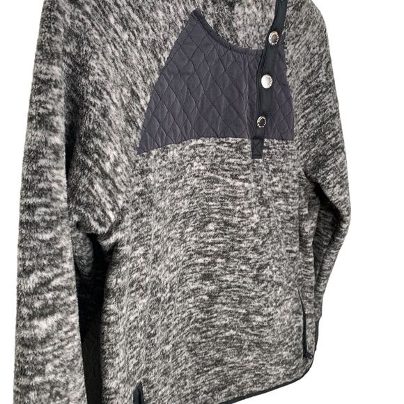 Abercrombie and Fitch Asymmetrical Snap-Up Fleece Size Small - Picture 6 of 10